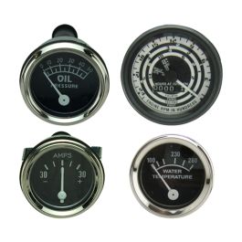 Gauge Kit / 4 Speed / Chrome - Fits Ford/New Holland - FD11-B004
