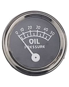 Oil Pressure Gauge Chrome - Fits Ford/New Holland - 9N9273A
