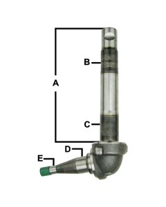 Spindle R/H Keyed Type - Fits Ford/New Holland - C5NN3105M