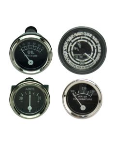 Gauge Kit / 4 Speed / Chrome - Fits Ford/New Holland - FD11-B004